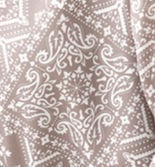 Taupe Paisley Print