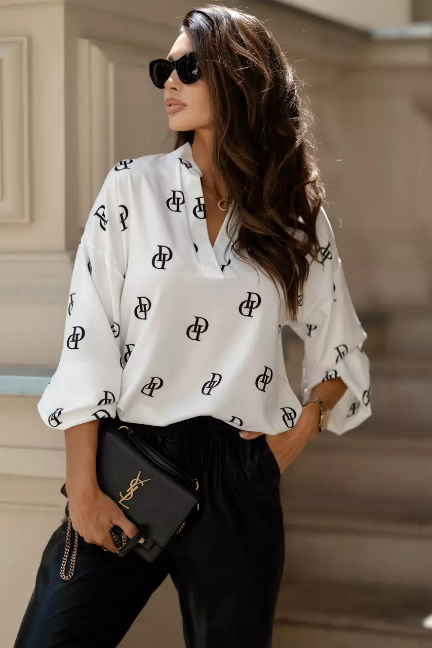 monogram print design womens work wear