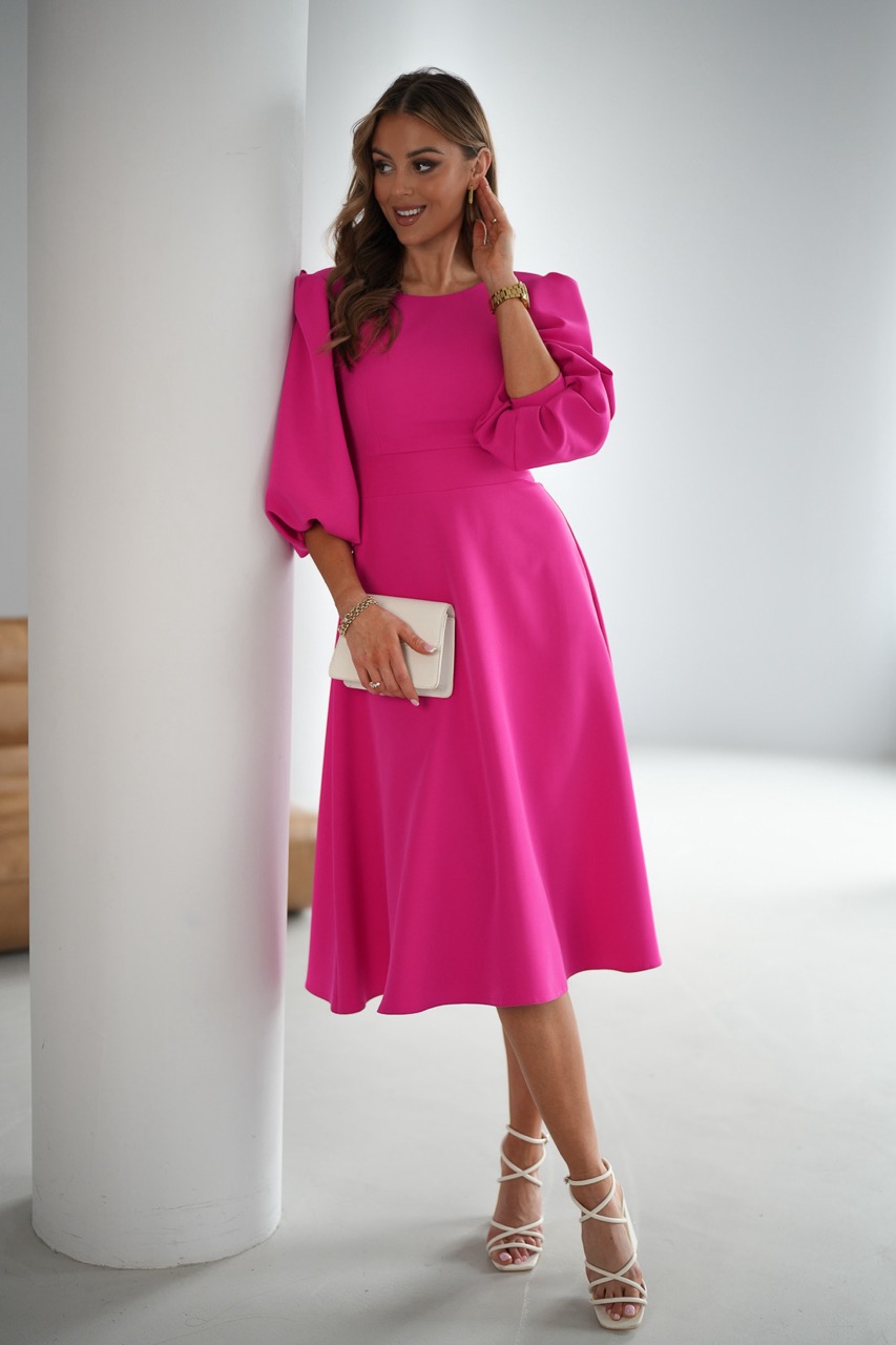 midi casual dresses with sleeves