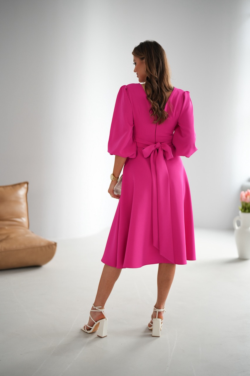 midi casual dresses with sleeves for women